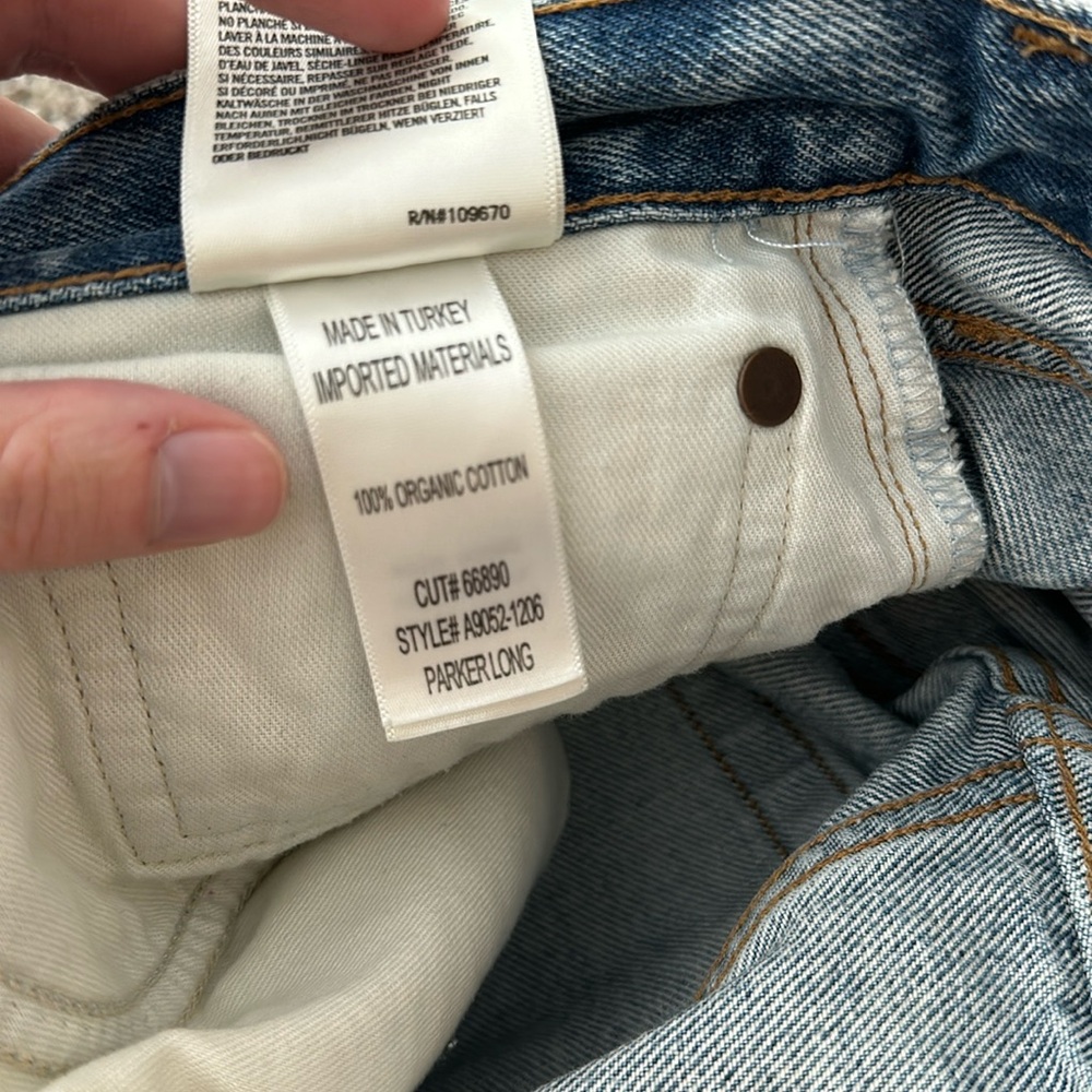 AGOLDE Parker long shorts relaxed high rise , size 29